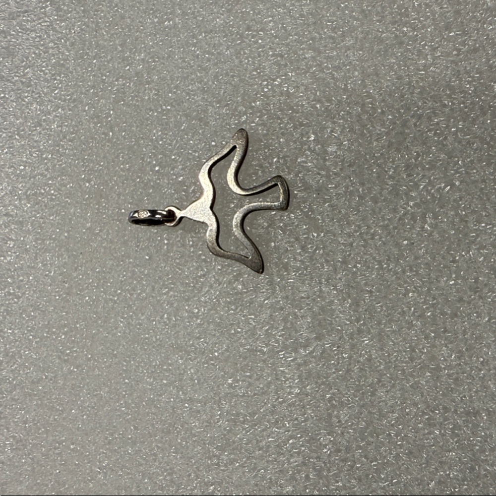 Sterling Silver 925 Dove Pendant Charm